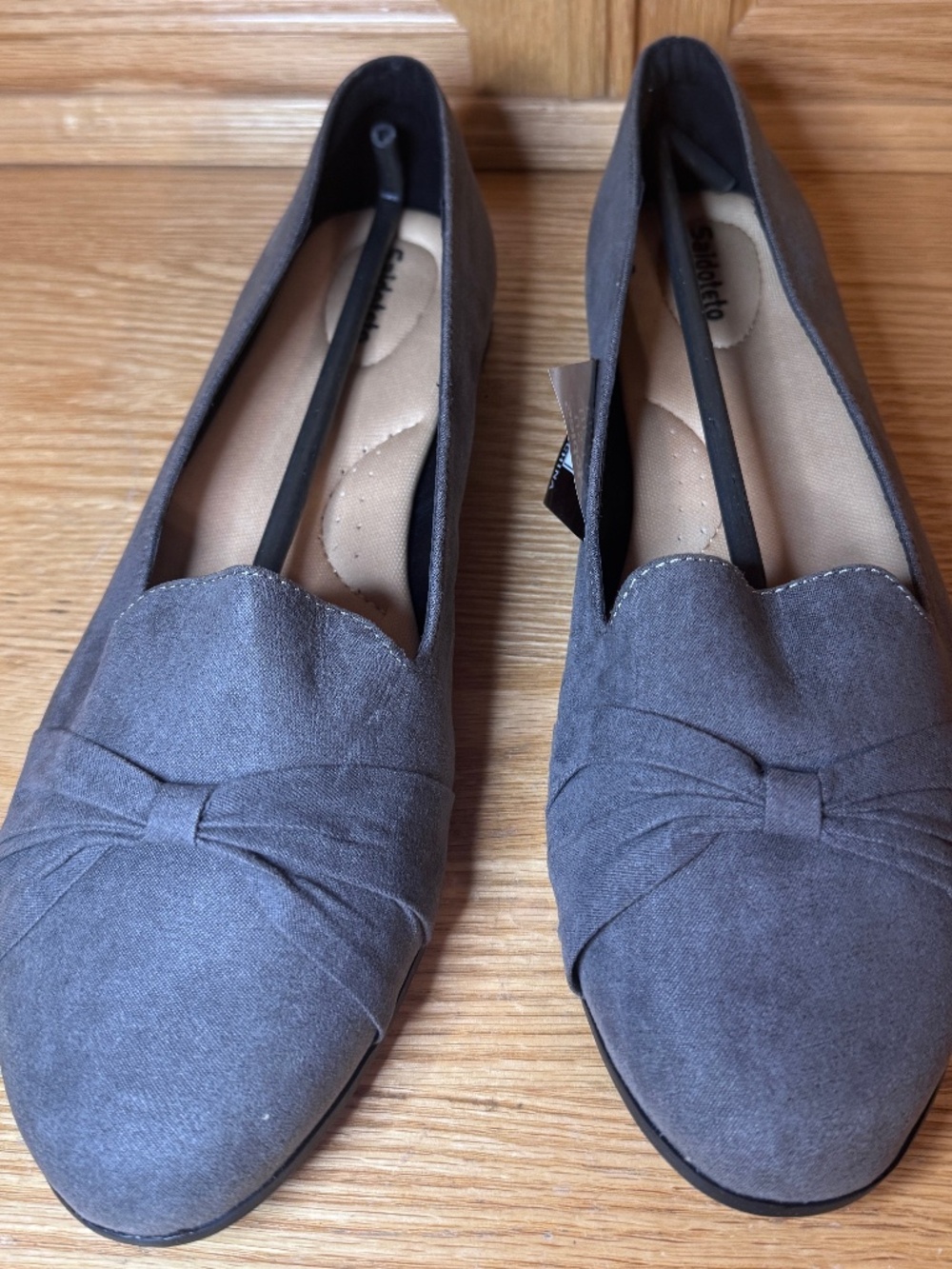 New Women's Saidotelo Ballet Flats Gray Shoes Size 10.5 Classic Comfortable